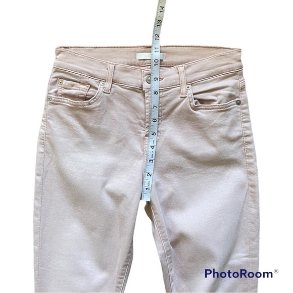 7 For All Mankind High Rise Ankle Skinny Blush Jeans | 25 - Picture 4 of 7